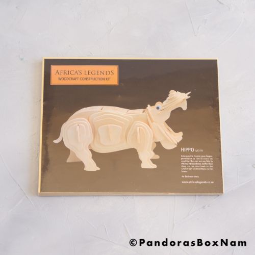 Woodcraft Construction Kit - Hippo – Pandora's Box Namibia